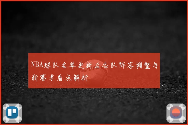 NBA球队名单更新后各队阵容调整与新赛季看点解析